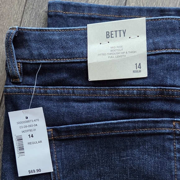 Dark Blue Bootcut Jeans - Picture 3 of 3